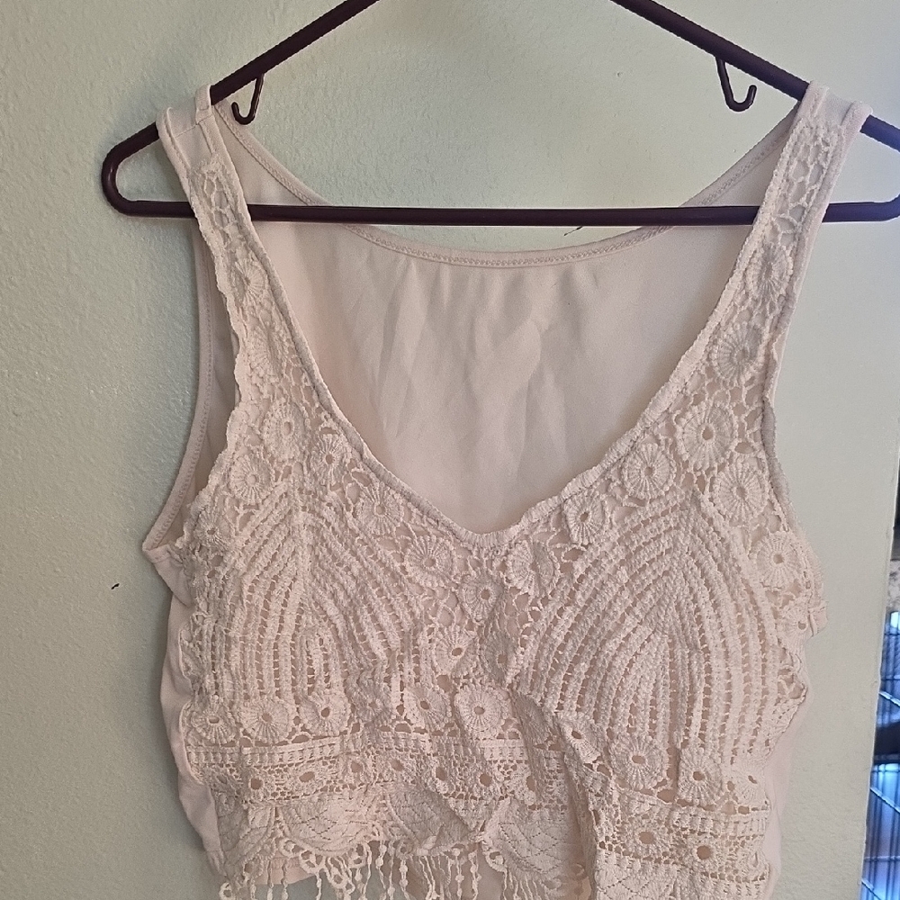 Elegant Cream Lace Women’s Top